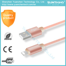 Nylon Fast Charging 8pin USB Sync Data Lightning Cable para iPhone
